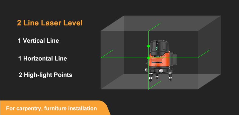 2 line rotary laser level diagram