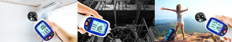 Bluetooth portable vane anemometer applications