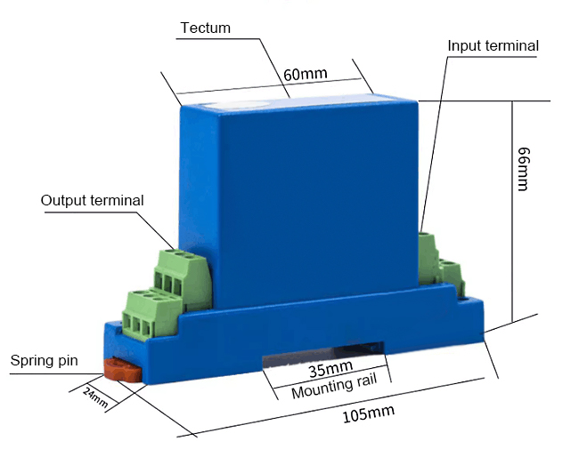 True RMS voltage sensor 0-10V output size
