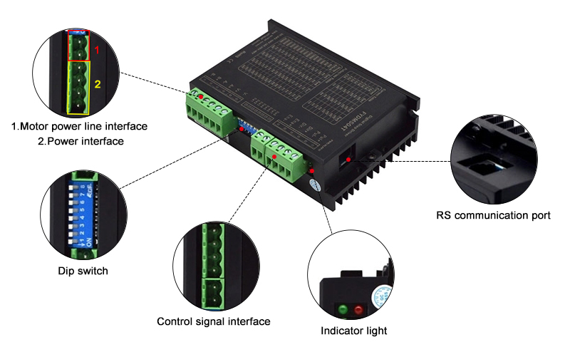 2 Phase Digital Stepper Motor Driver 24v~50v Details