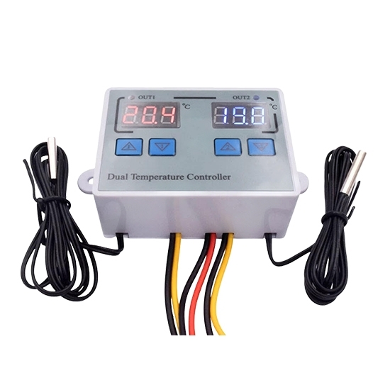 Intelligent Dual Temperature Controller, 12V/24V/110-220V