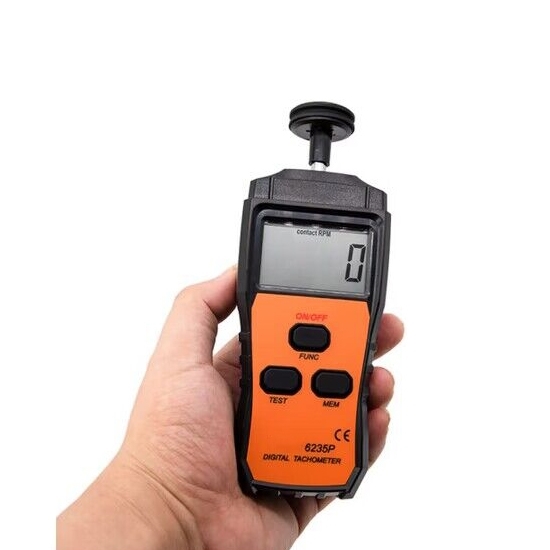 Handheld Digital Contact Tachometer, 1 rpm-1999 rpm