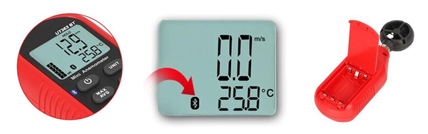 Bluetooth portable vane anemometer feature