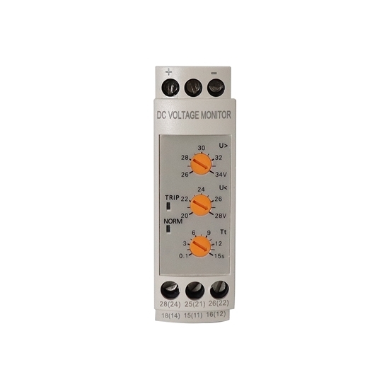 DC Voltage Monitoring Relay, Under/Over Voltage, 12V/24V/48V DC