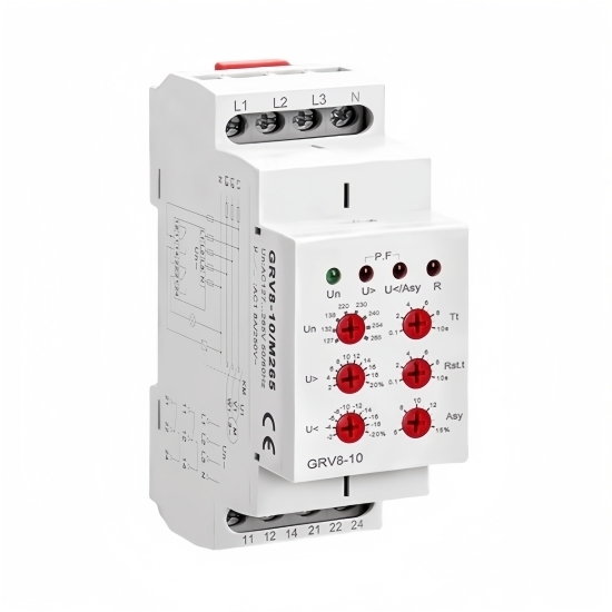 3 Phase Voltage Monitor Relay, 3-wire 220V-460V/4-wire 127V-265V