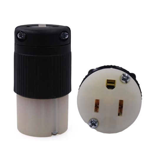 15A 125V Locking Plug, 2 Pole, 3 Wire