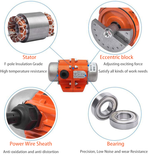 AC vibration motor internal structure