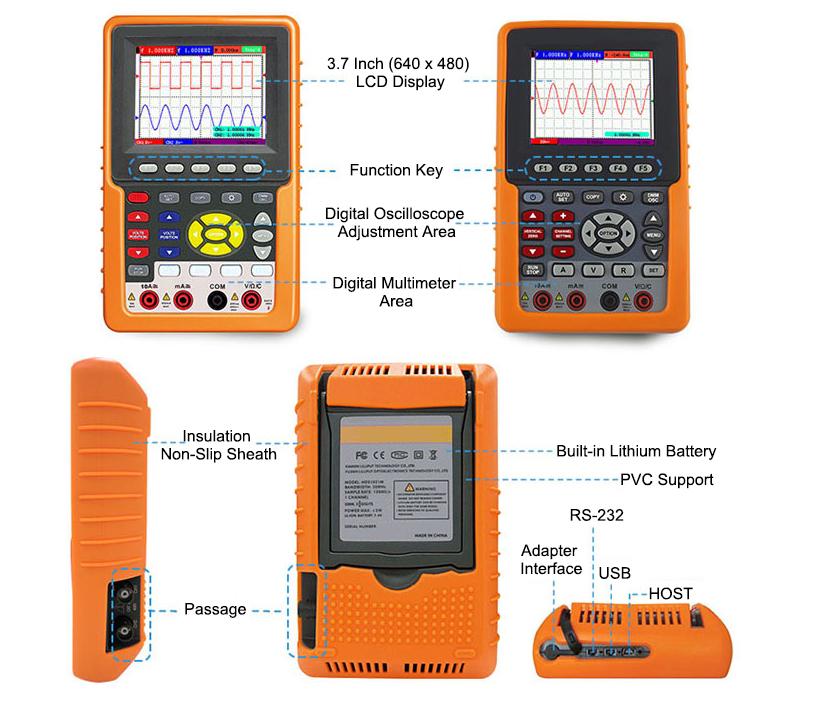 100 MHz Handheld Oscilloscope Details