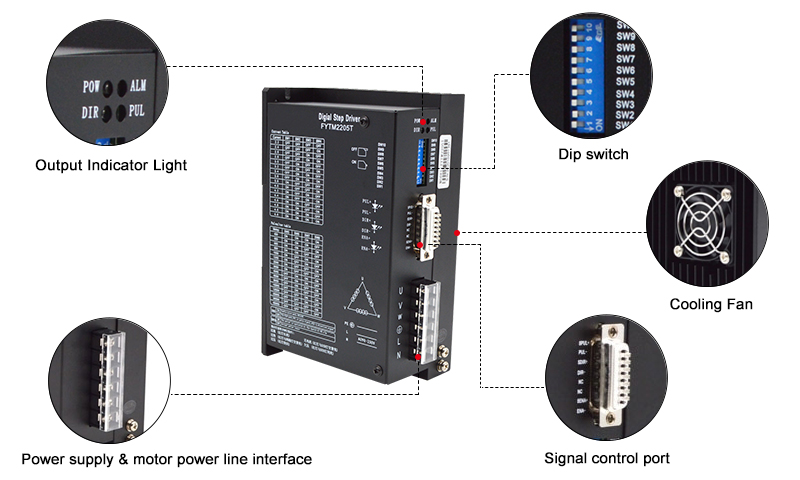 3 Phase Digital Stepper Motor Driver AC 90v~230v Details