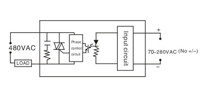 Single Phase AC to AC SSR Wiring Diagram