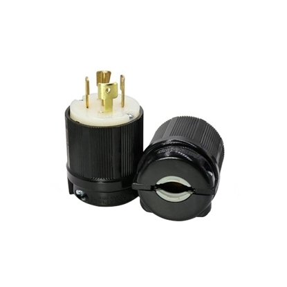 30A 347V/ 600V Locking Plug, 4 Pole 5 Wire