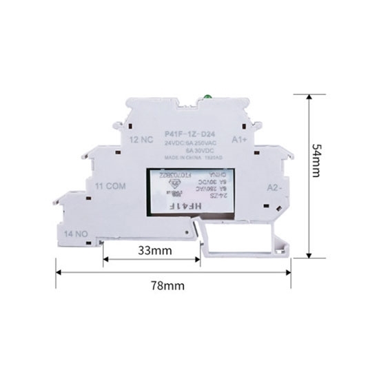 Slim Interface Electromagnetic Relay, SPDT, 24V DC
