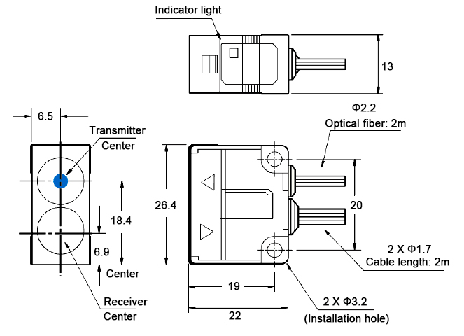 Color recognition sensor detector head size