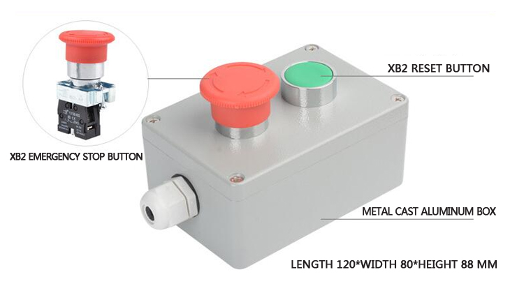 emergency push button switch structure