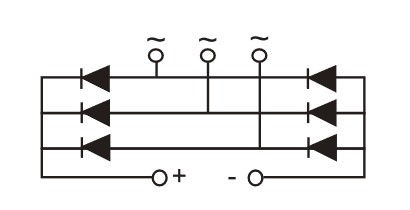 Portable three phase bridge rectifier module circuit diagram