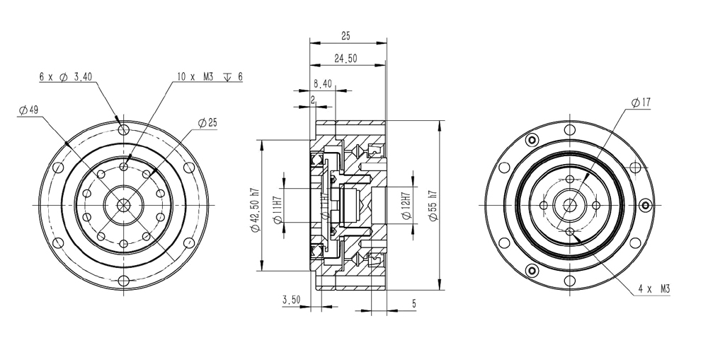 56 mm harmonic drive dimensions