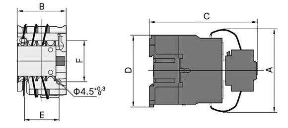 43A AC capacitor contactor size