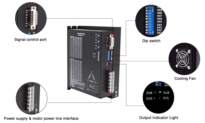 3 Phase Digital Stepper Motor Driver AC 180v-230v Details