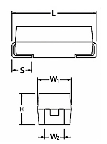 SMD tantalum capacitor dimension