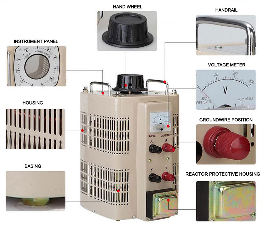 1.5 kVA 3 phase variac voltage regulator