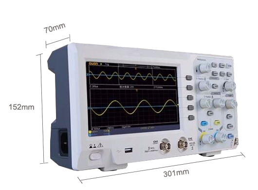 Dimension of 20 MHz digital scilloscope