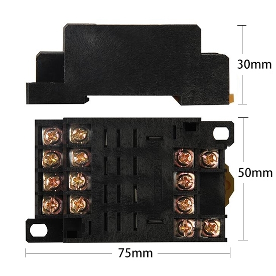 Electromagnetic Relay, 14-pin 4PDT, 12V/24V/110V/220V