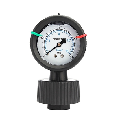 Diaphragm Pressure Gauge, PP Plastic, 0.1~2.5MPa
