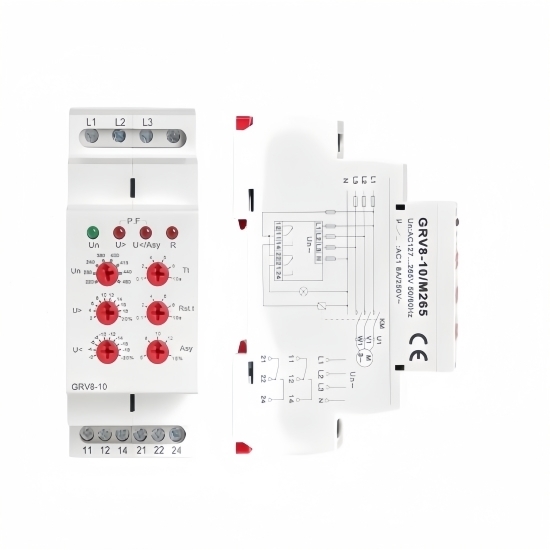 3 Phase Voltage Monitor Relay, 3-wire 220V-460V/4-wire 127V-265V