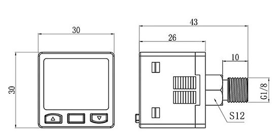 Digital pressure switch dimension