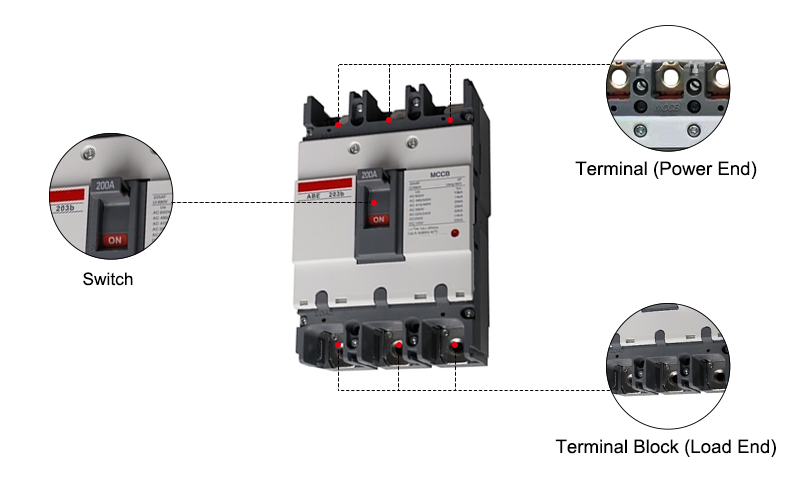 3 Pole Molded Case Circuit Breaker,100A-250A Details