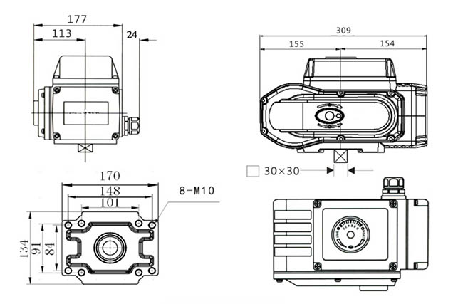125 actuator size