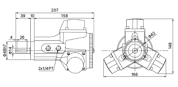1/3 hp piston air motor size basic