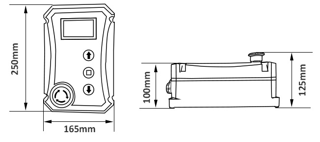 800W industrial door opner dimension2