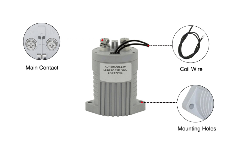 100A High Voltage DC Contactor Details
