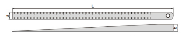 0.2-4mm stainless steel feeler gauge dimension