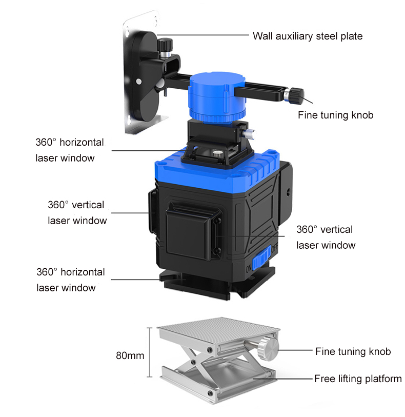 Rotary laser level detail