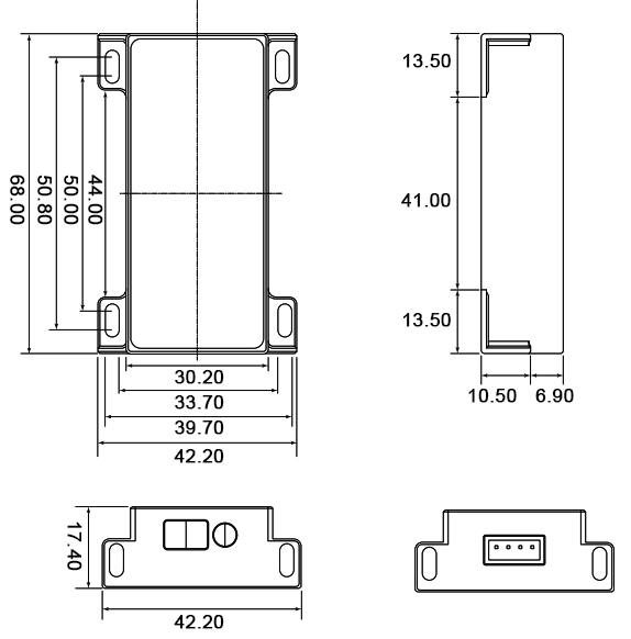 Laser range finder sensor size