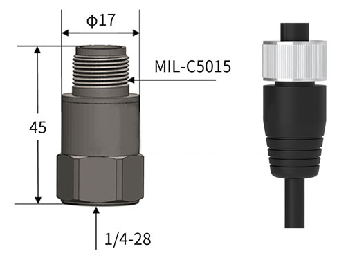 Industrial accelerometer sensor dimension